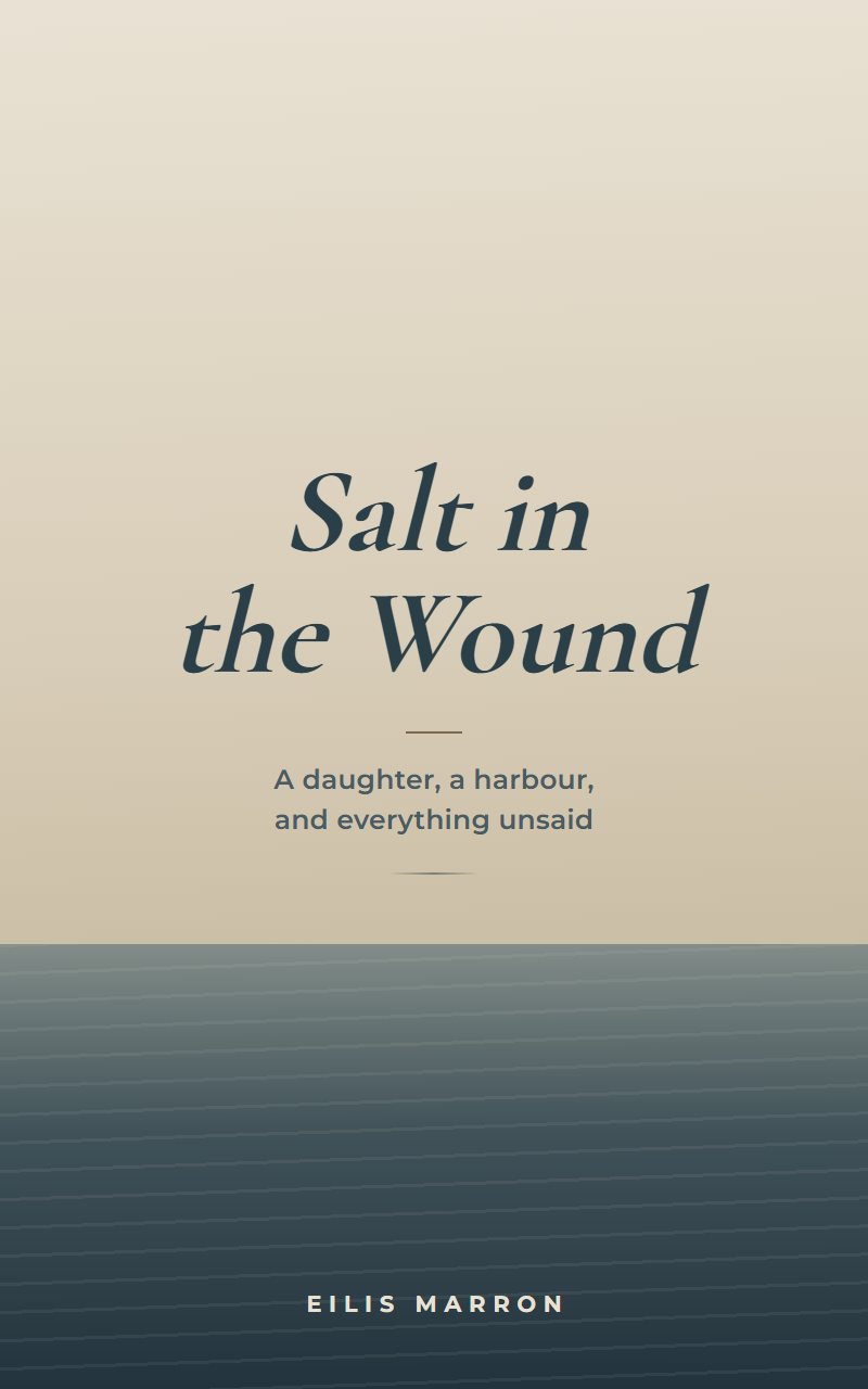 Memoir book cover concept: Salt In The Wound
