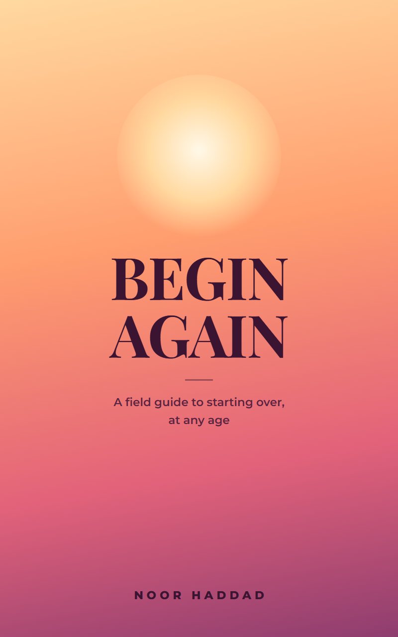 Self-Help book cover concept: Begin Again